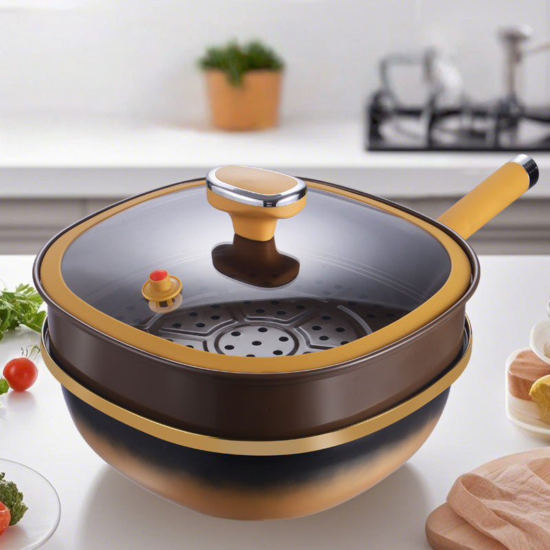 12in Titanium Alloy Non-Stick Pot with Lid