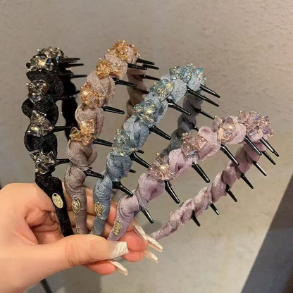 Rhinestone Headband with Teeth for Women