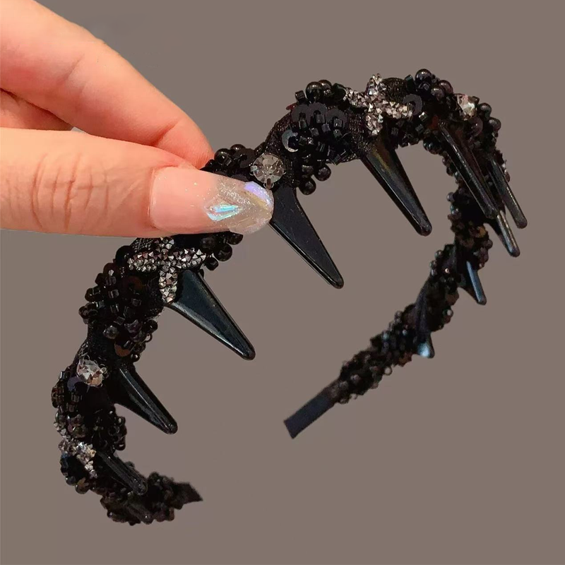 Rhinestone Headband with Teeth for Women