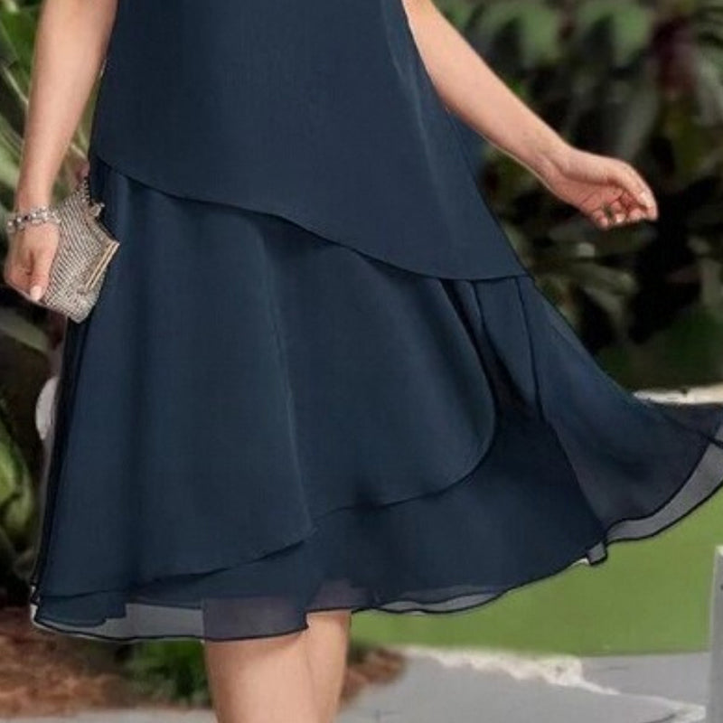 🔥Hot Sale🔥Women's Layered Mesh A-Line Midi Dress