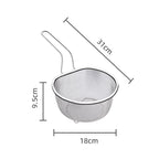 💞 Handheld Steel Sieve – No Rust, No Splatter 🍲
