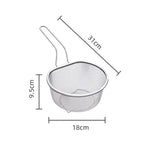 💞 Handheld Steel Sieve – No Rust, No Splatter 🍲