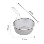 💞 Handheld Steel Sieve – No Rust, No Splatter 🍲