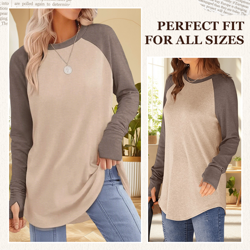 🍂🔥Women's Casual Long Sleeve Round Neck Top