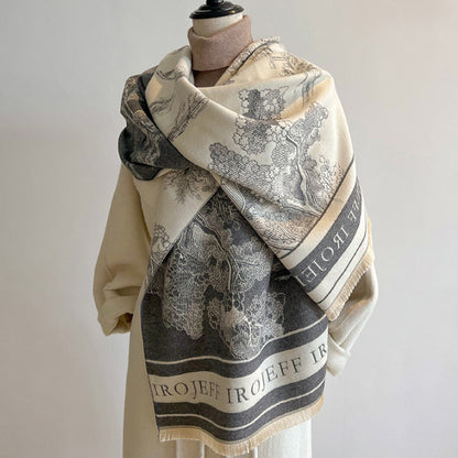 Artistic Patterned Warm Scarf