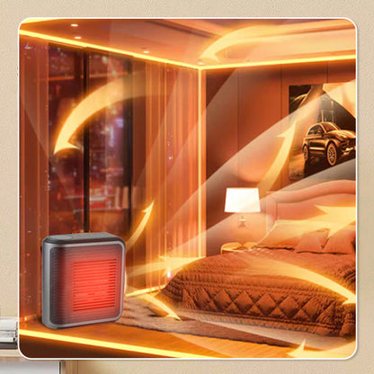 800W Wall Outlet Space Heater - Adjustable Thermostat with 4 Timer Settings & Overheat Protection for Office/Bedroom 🕒🌡️