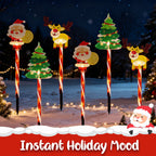 🎄🎁6-Pack Solar Christmas Decorative Lights