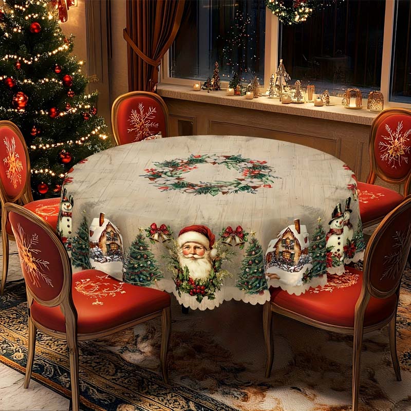 🎄Christmas Tablecloth – Festive Table Decoration for Christmas & Holidays, Washable