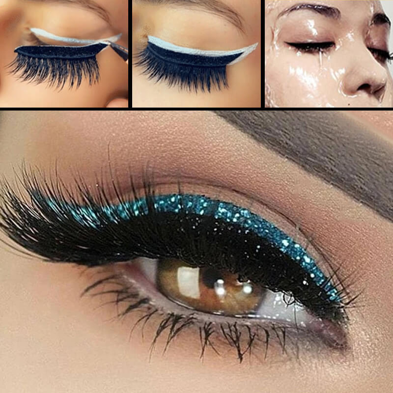 2 in 1 Eye Shadow and Eyelash Stickers with Glitter