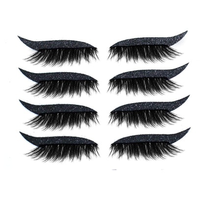 2 in 1 Eye Shadow and Eyelash Stickers with Glitter