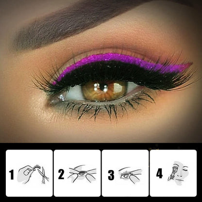 2 in 1 Eye Shadow and Eyelash Stickers with Glitter