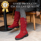 👢 Pull On & Go | Women's Slouchy Faux Suede Mid-Calf Boots