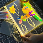 ✨ Erasable Light-Up Acrylic Drawing Board with Stand, DIY Transparent LED Message Sign