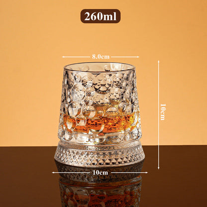 🥃  360° Rotating Whiskey Glass – Aerate & Relieve Stress ✨