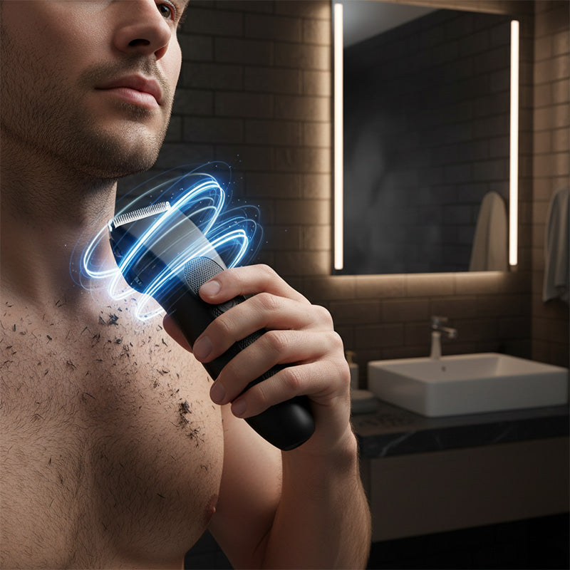 ✂️ Men's Digital Body Trimmer – L-Shaped Safety Blade, LED Display & 90-Min Runtime ✨