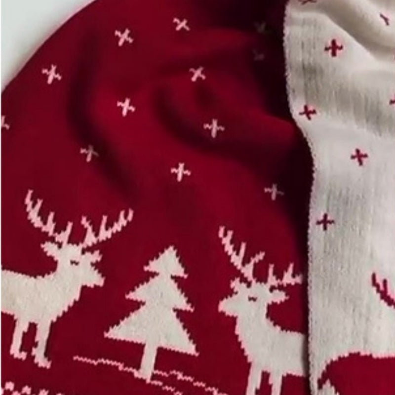 Soft Christmas Theme Knitted Scarves