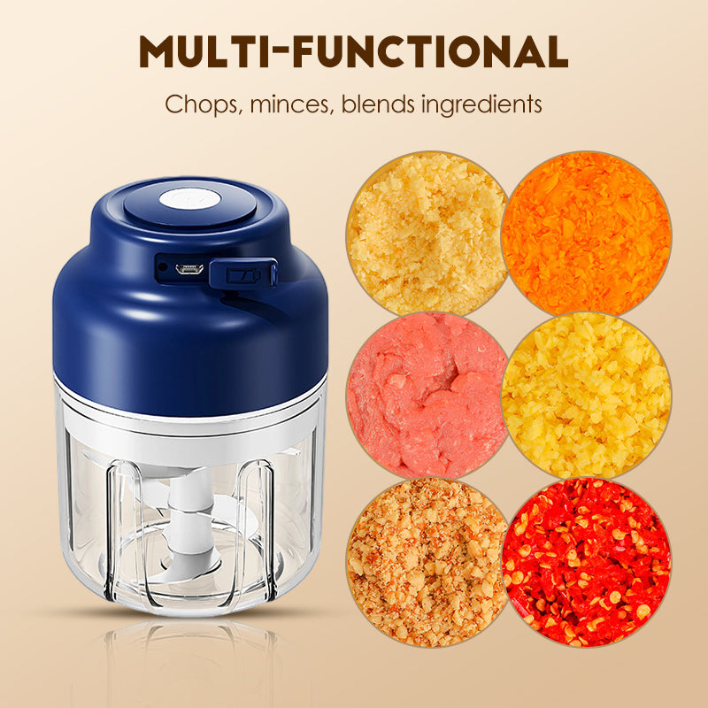 Electric Mini Garlic Chopper Set