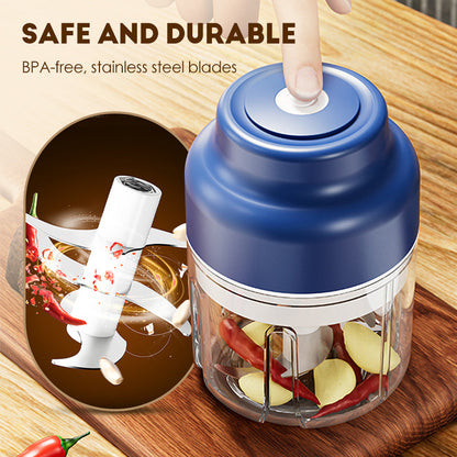 Electric Mini Garlic Chopper Set