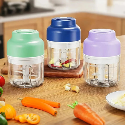 Electric Mini Garlic Chopper Set