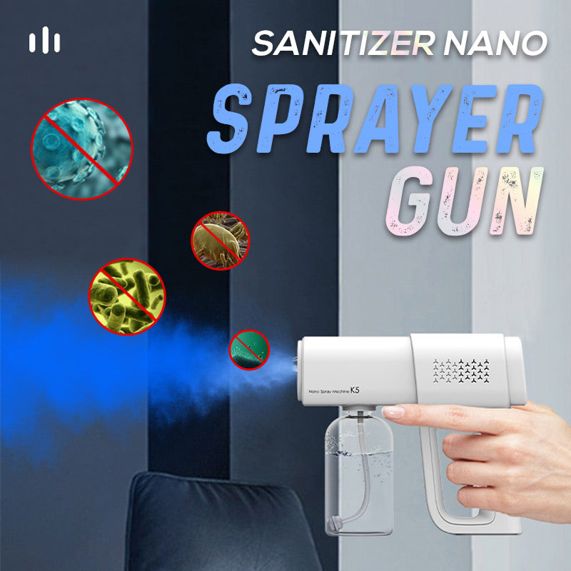 💨 🛡️Sanitizer Nano Sprayer Gun – ultra-fine nano mist covers surfaces fast, no wiping needed.🏠