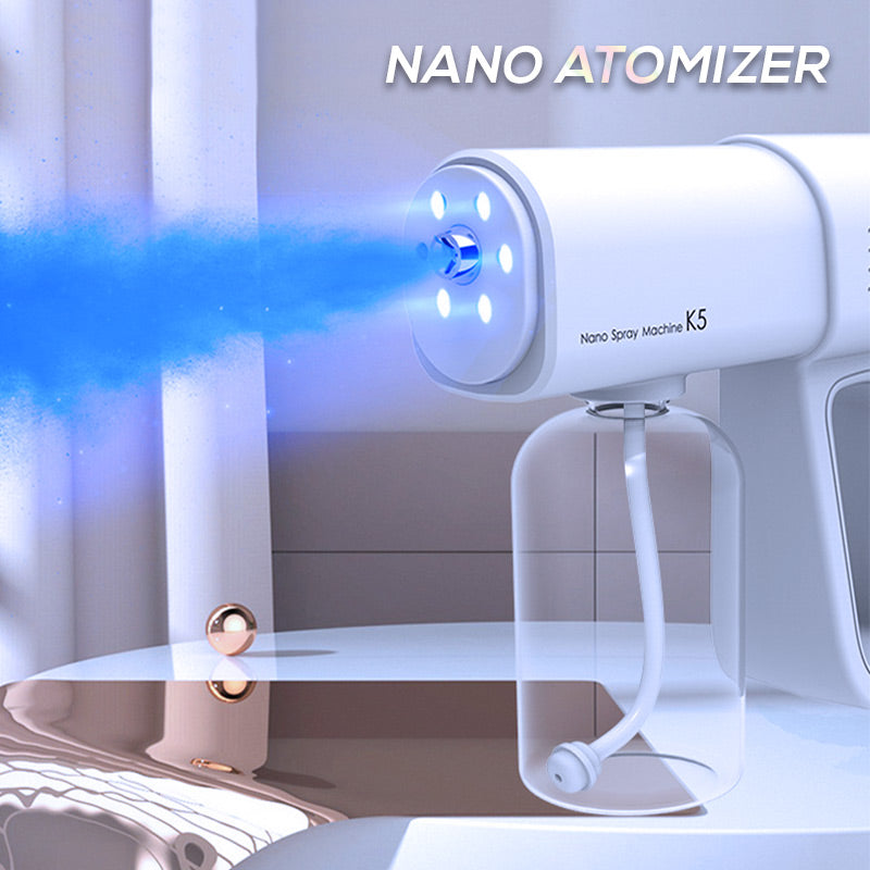 💨 🛡️Sanitizer Nano Sprayer Gun – ultra-fine nano mist covers surfaces fast, no wiping needed.🏠