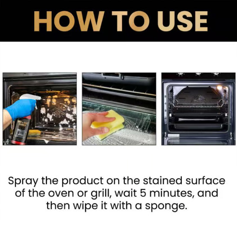 🧼 Oven & Grill Cleaning Spray – Powerful Degreaser, Odor Eliminator & Easy Spray 🧽