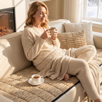 Quilted Corduroy Non-Slip Sofa Cushion
