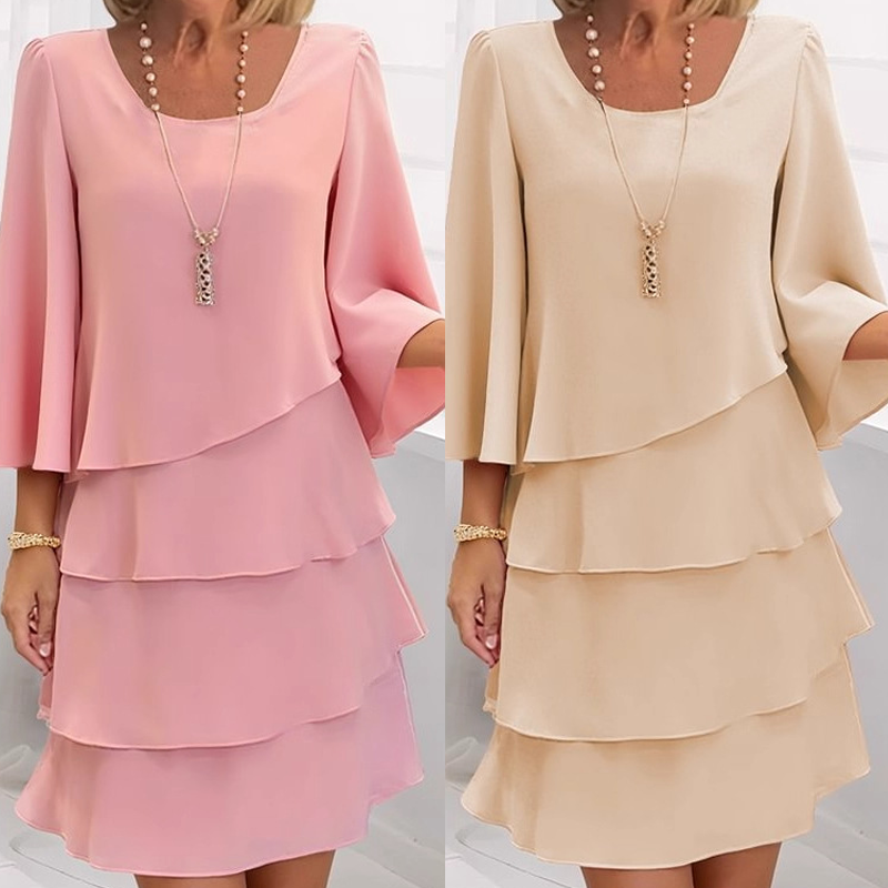 💃Women's Tiered Ruffle Dress with Flared Sleeves