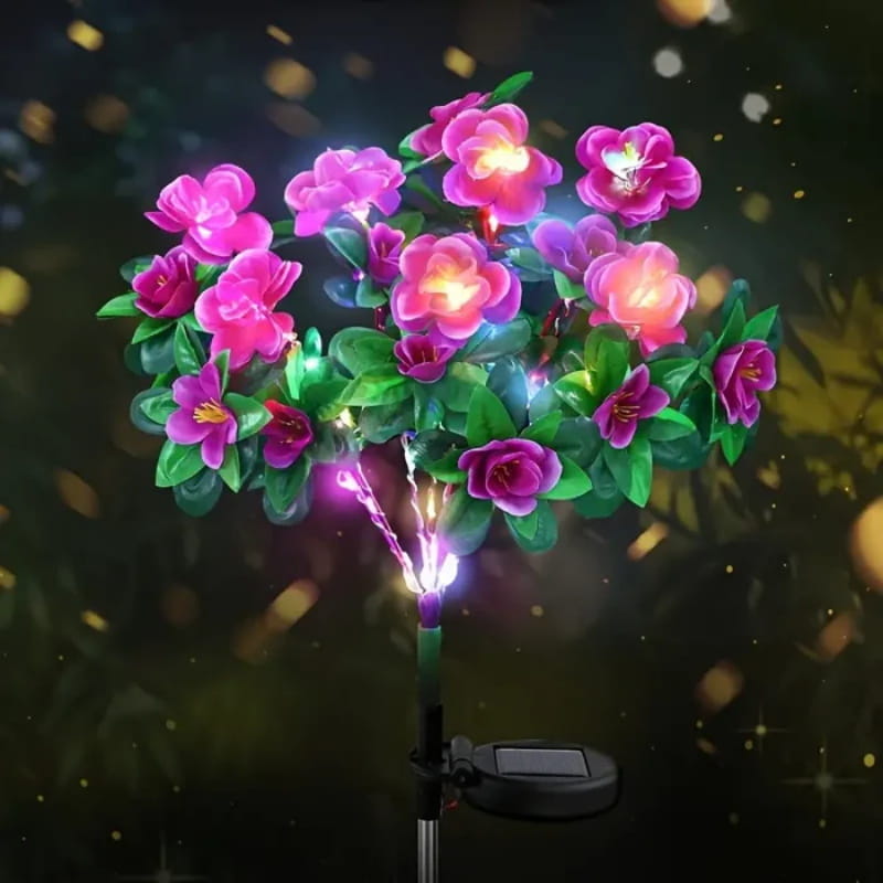 Simulation Azalea Flower Ground Stake Solar Light