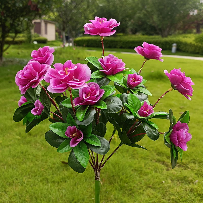 Simulation Azalea Flower Ground Stake Solar Light