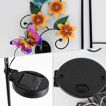 Colorful Butterfly & Flower Outdoor Solar Garden Light