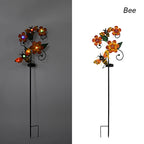 Colorful Butterfly & Flower Outdoor Solar Garden Light