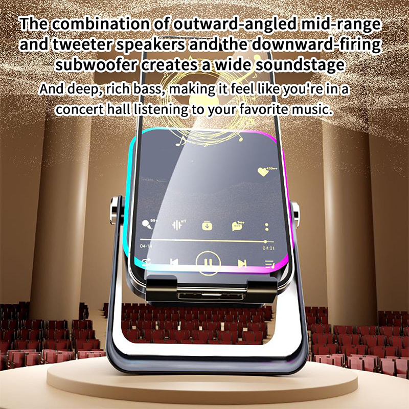 💎 5-IN-1 WIRELESS SPEAKER STAND! 💎 Induction Audio, Phone Holder & Ambient Light
