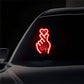 Solar-Powered Finger Heart LED Car Light