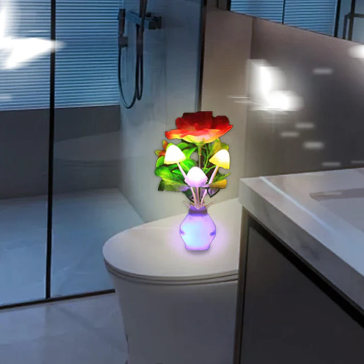 LED Nightlights In The Form Of Simulated Flowers With Intelligent Control For The Bedroom