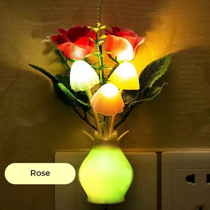 LED Nightlights In The Form Of Simulated Flowers With Intelligent Control For The Bedroom