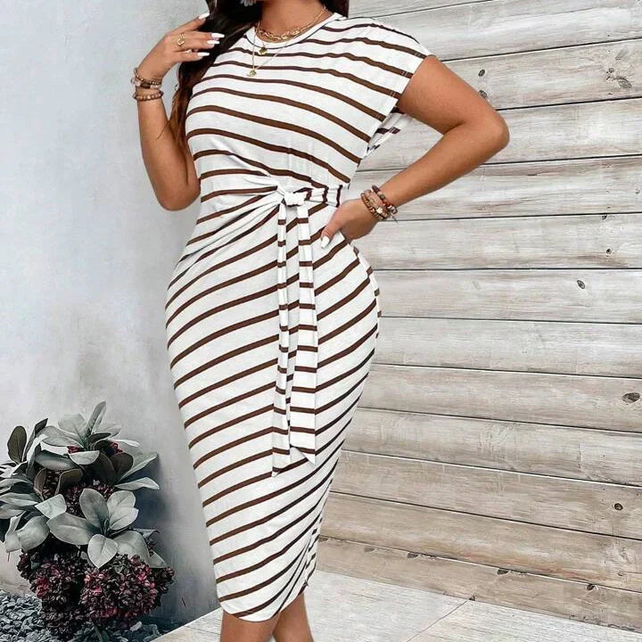 🌸Women's Knot Bodycon Dress – Leopard print, tummy-flattering knot. Comfy & chic for parties or date nights. Feel gorgeous. ✨🌹