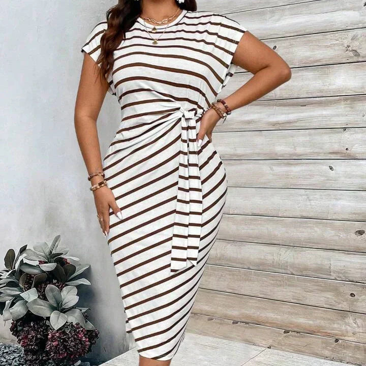 🌸Women's Knot Bodycon Dress – Leopard print, tummy-flattering knot. Comfy & chic for parties or date nights. Feel gorgeous. ✨🌹
