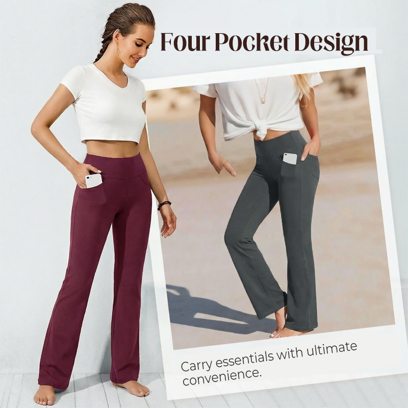 Women's High Waisted Stretchy Flare Pants