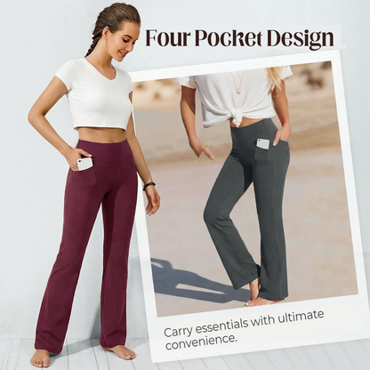 Women's High Waisted Stretchy Flare Pants
