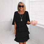 🎁Women's Elegant Layered Ruffle Sleeve Dress – Effortless Style for Every Occasion💃