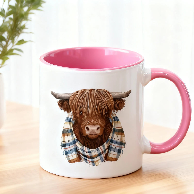Highland Cow Ceramic Coffee Mug