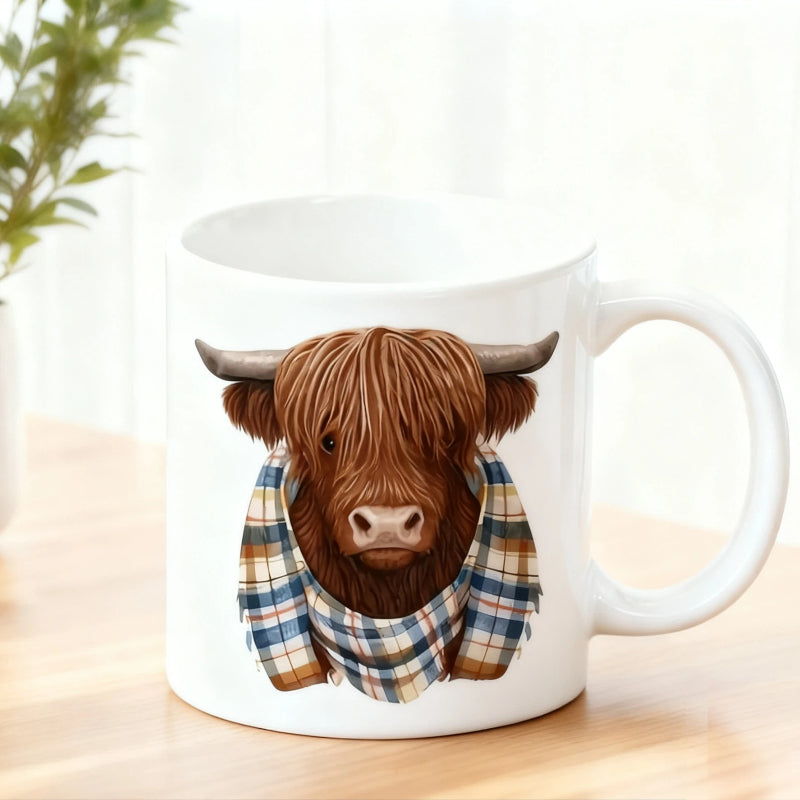 Highland Cow Ceramic Coffee Mug