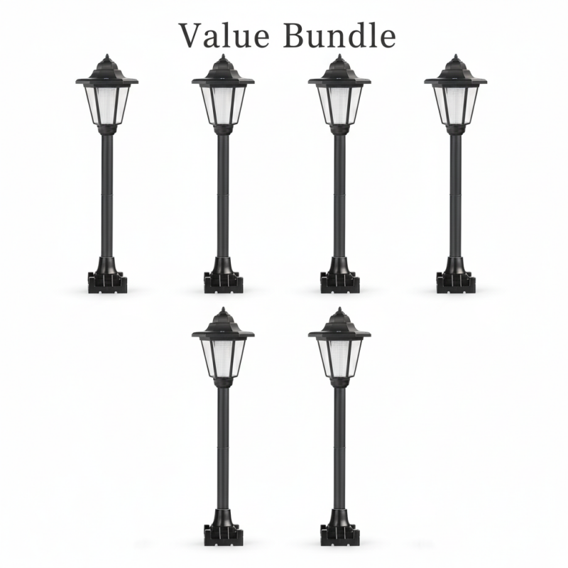 Vintage Solar-Powered Hexagonal Garden Lights