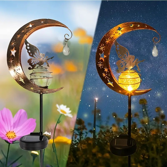 Solar Fairy Moon Garden Stake Light