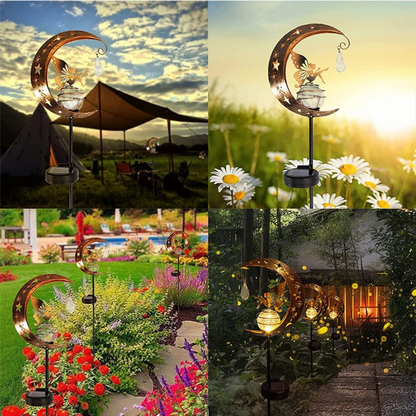 Solar Fairy Moon Garden Stake Light