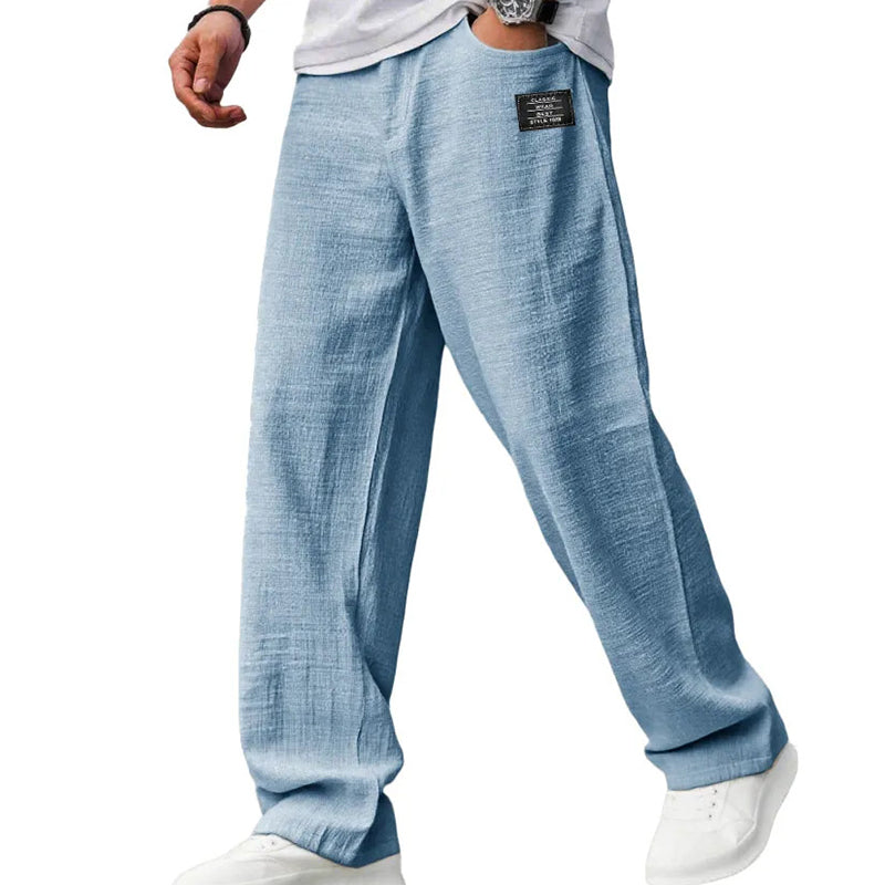 Breathable Straight-Leg Trousers for Men