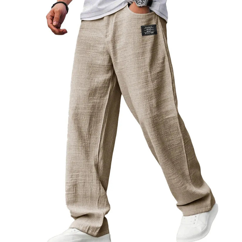 Breathable Straight-Leg Trousers for Men