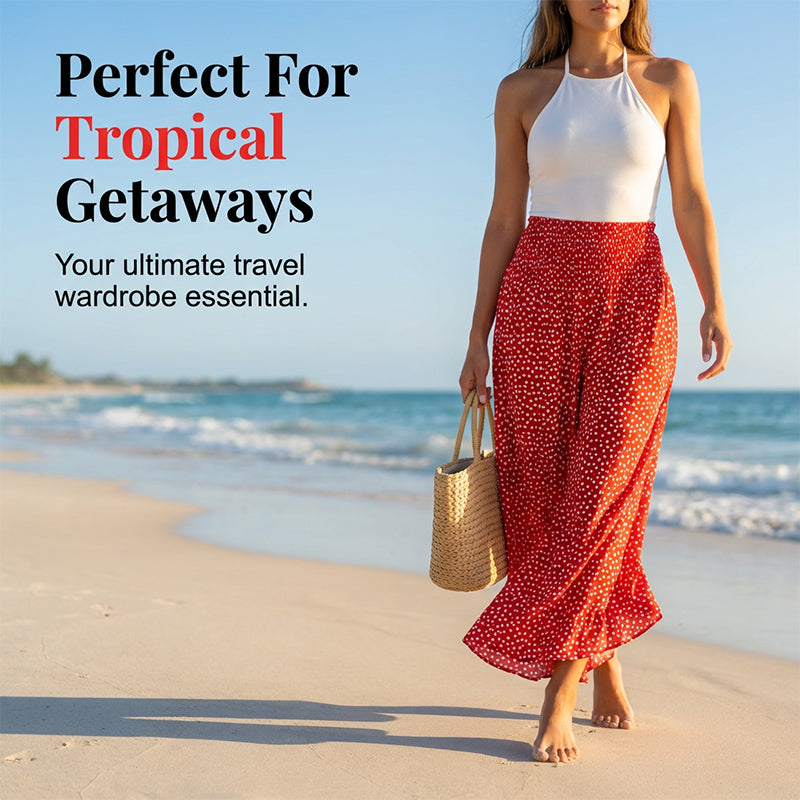 🔥 Women’s Flowy High Waist Wide-Leg Pants – Slimming, Comfy & Chic