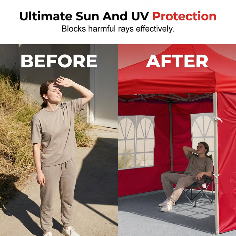 🏕️ Waterproof & Windproof Outdoor Tent Side Wall Tarp, Universal Canopy Shelter Side Panel for Camping